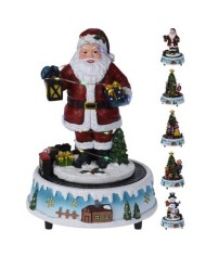 Dekorácia vianočná Santa / Stromček LED 22 cm mix