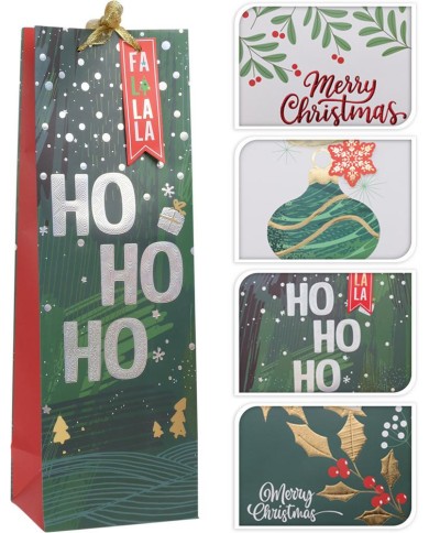 Taška darčeková vianočná na víno mix