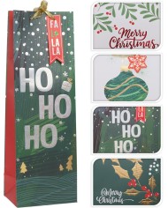 Taška darčeková vianočná na víno mix