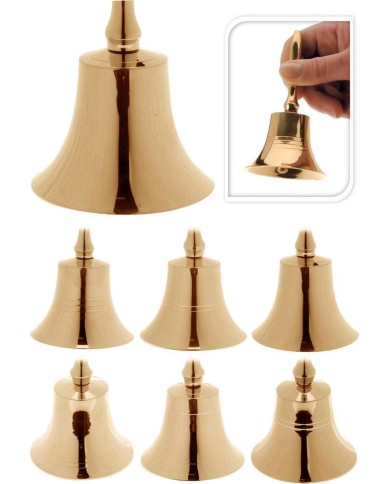 Dekorácia zvonček 5,5x11 cm kov zlatý mix