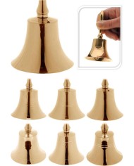 Dekorácia zvonček 5,5x11 cm kov zlatý mix