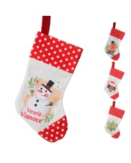 Ozdoba závesná ponožka vianočná 40x29 cm mix