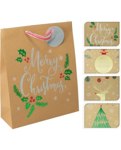 Taška darčeková vianočná veľká mix