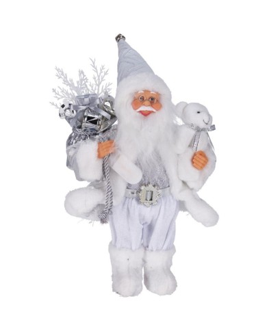 Postavička Santa LED 30 cm strieborný
