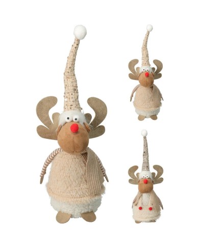 Postavička sob 42 cm textil krémový mix