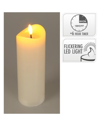 Sviečka LED 7x15 cm s časovačom ivory