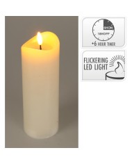 Sviečka LED 7x15 cm s časovačom ivory