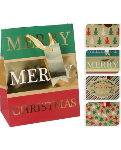 Taška darčeková vianočná stredná mix