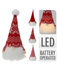 Postavička trpaslík LED 9x9x23 textil mix