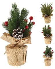 Stromček vianočný v papieri 24 cm mix