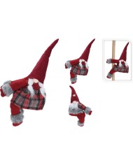 Dekorácia na závesy trpaslík 24x8x43 cm červený mix