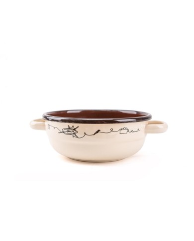 Misa sedliacka smaltovaná 14 cm/0,5l dekor Linea