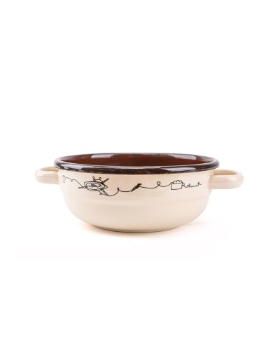 Misa sedliacka smaltovaná 18 cm/1l dekor Linea