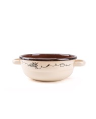 Misa sedliacka smaltovaná 18 cm/1l dekor Linea