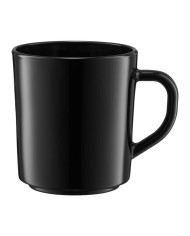 Hrnček sklo 270ml JUMBO s uškom čierny