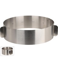 Forma tortová okrúhla nastaviteľná 16-30cm, nerez