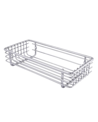Polička kúpeľňová drôt. chróm 24,2x5,5x12,5 cm obĺžnik KLC