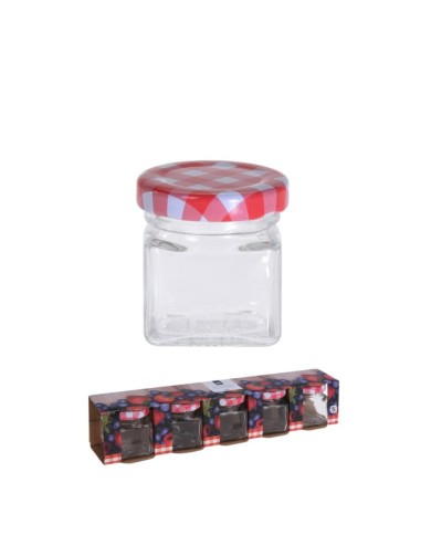 Pohár zavárací TO 43 50ml + viečko karo, sada 5 ks KLC
