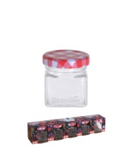 Pohár zavárací TO 43 50ml + viečko karo, sada 5 ks KLC