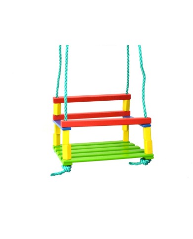 Hojdačka detská drevo farebná KLC