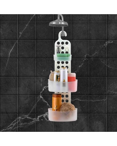 Polička kúpeľňová UH 3-poschodová, biela, závesná KLC