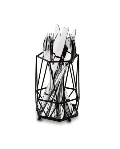 Odkvapávač na príbor drôtený 12x11x16,5cm čierny