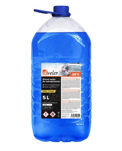 Zmes zimná SKVELER -20C 5L PET, do ostrekovačov s vôňou citrón nemrznúca