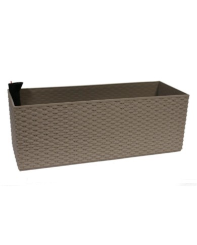 Truhlík samozavlažovací 50cm mocca RATAN KLC