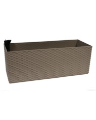 Truhlík samozavlažovací 50cm mocca RATAN KLC