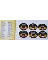 Samolepka na BYLINKY čierne /60ks etikiet