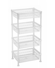 Regál UH 4-poschodový 25x33x6,5cm, výška 75cm