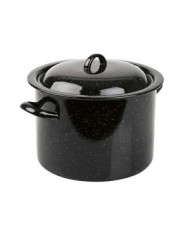 Hrniec smalt+pokr. 32 cm/21L VP čierny prskaný KLC