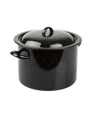 Hrniec smalt+pokr. 36 cm/31,5L VP čierny prskaný KLC