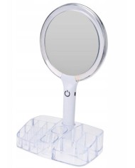 Zrkadlo LED 18x34,5 cm s organizérom