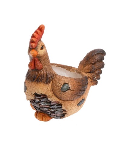 Obal na kvetináč kohút 29,5 cm MGO hnedý