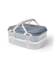 Dóza na potraviny/box UH 40x30x18cm PIKNIK 2 poschodová s úchytmi SKVELER