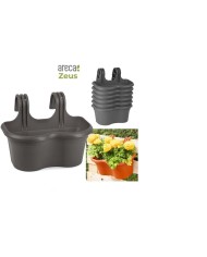 Kvetináč na balkón ZEUS antracit 37 x 29 x 25,5cm