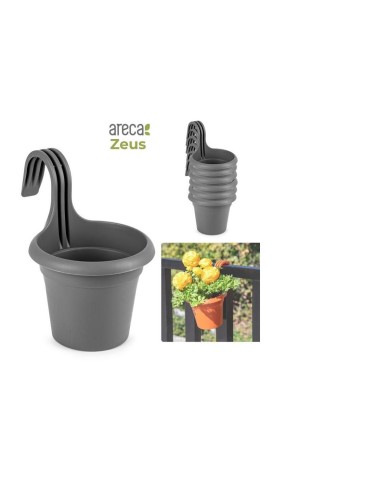 Kvetináč na balkón ZEUS antracit 18 x 27 x 25,5cm