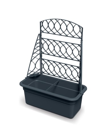 Kvetináč/truhlík UH s pergolou 580x288 mm antracit výška 225/780 mm