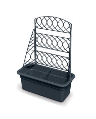 Kvetináč/truhlík UH s pergolou 580x288 mm antracit výška 225/780 mm