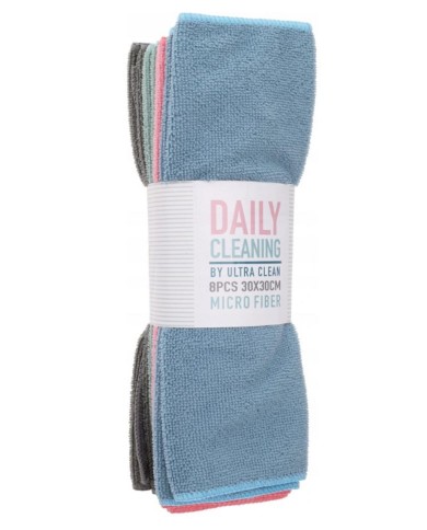 Utierka mikrovlákno 30x30cm sada 8 ks mix