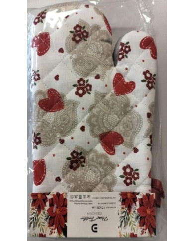 Chňapka/rukavica bal.2ks s teflónovou úpravou a s magnetom, dizajn SRDIEČKO