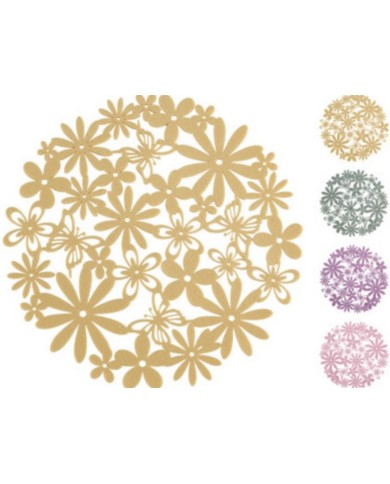 Prestieranie dekoračné okrúhle 35 cm kvety mix