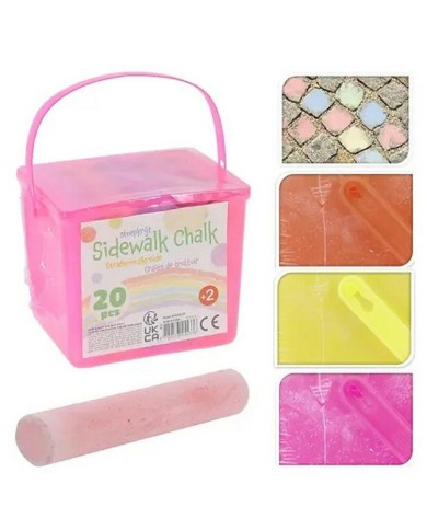 Kriedy farebné 20 ks v hranatom vedierku mix