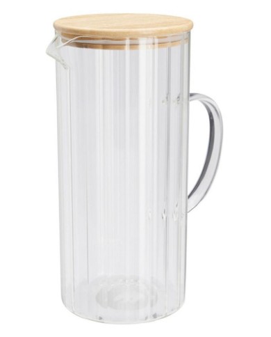 Džbán sklo 1,4 l s bambusovým vekom