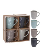 Hrnček keramický 300 ml sada 4 ks v krabičke mix