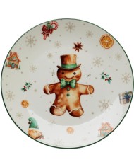 Tanier plytký vianočný 19 cm porcelán