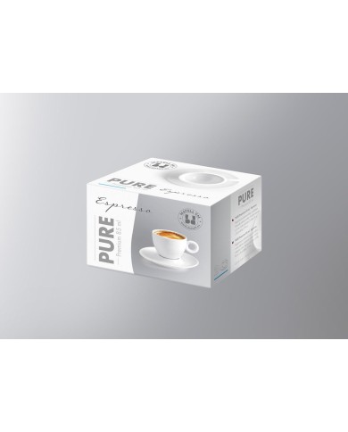 Šálka s podšálkou 85 ml PURE Premium, 2+2 ks sada