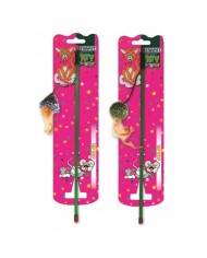 Hračka pre mačku PALIČKA s hračkou mix 45cm