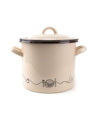 Hrniec smalt + pokr. 21cm/6L dekor Linea